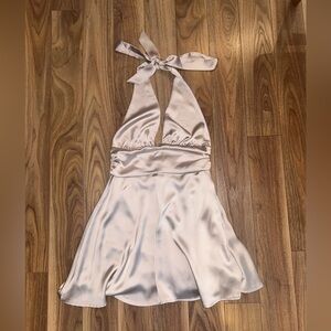 NWT Garage Satin Halter Dress